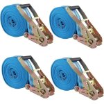 Lot de 4 sangles d'arrimage 0, 8 tonne cliquet transport remorque extrieur