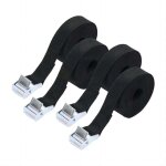 Lot de 4 sangles d'arrimage  cliquet, 1, 5 m x 25 mm, tendeurs robustes et rglables pour motos, cargaisons, ...