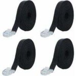 Lot de 4 sangles de fixation 2m pour sangles de tension, idales pour la fixation au porte - vlos, porte ...