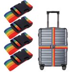 Lot de 4 sangles de valise, sangles de valise, r�glables pour verrouiller les valises lors de voyages ...