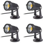 Lot de 4 spot led 3w 220v spots jardin orientables luminaires ext�rieur jardin terrasse
