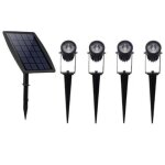 Lot de 4 spots solaires en aluminium noir - ddc 88578429 88578429 88578429 88578429 88578429 88578429 ...
