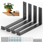 Lot de 4 supports d'tagres d'chafaudage en mtal robuste, tagres industrielles en fer  fixation ...