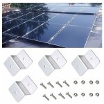 Lot de 4 supports de montage en z pour panneau solaire de camping - car, bateau, voiture, camion, caravane, ...