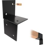 Lot de 4 support mural pergola 91 x 91 mm ? rev�tement en poudre noir ? connecteur plat robuste pour ...