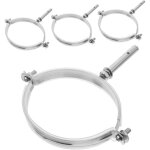 Ensemble de 4 supports muraux en acier inoxydable pour tuyaux de chemin�e de po�le (16 mm)