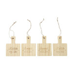Lot de 4 supports � po�lon 'raclette' 13cm naturel