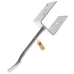 Lot de 4 support de poteau en u avec goupille de pliage galvanis� � chaud ? 121 x 300 mm ? platine robuste ...