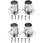 Lot de 4 supports tringle penderie inox 25 mm, support fixation tube rond 1 pouce, supports de barre ...