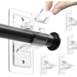 Lot de 4 supports de tringle � rideaux autocollants, crochets sans per�age, adapt�s aux tringles � rideaux ...