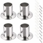 Lot de 4 supports de tringle � rideau support de rail support de tige de douille ensemble de brides en ...