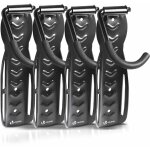 Lot de 4 supports de v�lo mural - crochet de mur - rangement suspendu en acier pour garage maison - noir ...