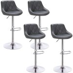 Woltu - lot de 4 tabouret de bar avec repose - pieds, hauteur rglable, en similicuir, sige bien rembourr, ...