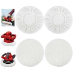 Lot de 4 tampons de polissage en laine d'agneau pour polisseuse orbitale, 220 - 250 mm