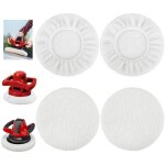 Lot de 4 tampons de polissage en laine d'agneau pour polisseuse orbitale, 220 - 250 mm