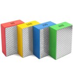 Lot de 4 tampons de polissage  la main pour poncer cramique, verre, carrelage, bton, pierre, marbre, ...