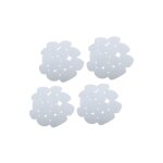 Lot de 4 tapis antiderapants de douche ou baignoire pvc galets 12x13cm blanc msv Lot de 4 tapis antiderapants de douche ou baignoire pvc galets 12x13cm blanc msv