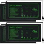 Lot de 4 tapis chauffants pour semis 25x53 cm - coussin thermostatique imperm�able pour d�marrer vos ...