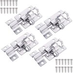 Lot de 4 targettes 1. 5 pouces verrou de porte � boulon coulissant, loquet de porte coulissant non d�formable ...