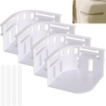 Lot de 4 tendeurs de drap de lit antid�rapants avec bandes fixes pour toutes les tailles de matelas (blanc) ...