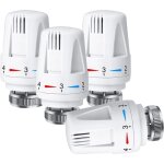 Lot 4 tetes thermostatiques radiateur m30 x 1. 5 vanne thermostat chauffage avec capteur liquide et protection ...