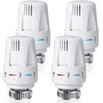 Lot de 4 vanne thermostatique radiateur, t�te thermostatique radiateur m30 x 1, 5, robinet thermostatique ...