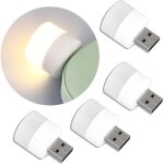 Lot de 4 veilleuses usb, � brancher, lumi�re blanche chaude, id�ales pour les chambres et les salles ...
