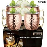 Lot de 4 verres � cocktail moscow mule d'environ 500 ml, verres � cocktail en cuivre moscow mule, boisson ...