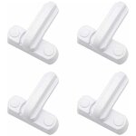 Lot de 4 verrous de porte avec loquet et poigne, verrous de scurit pour la maison, pices de rechange ...