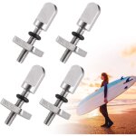Lot de 4 vis pour aileron planche surf avec bo�te en plastique - argent�es antirouille kit remplacement ...