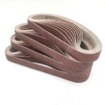 Lot de 40 bandes abrasives de 15mm x 452mm, grain 60 en oxyde d'aluminium - pour le travail du bois, ...