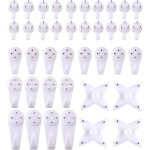 Lot de 40 crochets de suspension pour mur en dur et cloison, pour accrocher des tableaux, des photos ...