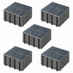 Oviala - lot de 40 dalles clipsables en pierre noir