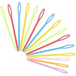 Lot de 40 outils de couture pour enfants, enfile - aiguille, kit de tricot, grands yeux