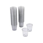 Lot de 40 verrines en plastique rutilisable 'paillettes' 3cl argent