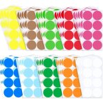 Lot de 400 autocollants ronds de 5, 1 cm avec code couleur, 10 couleurs assorties