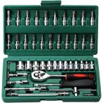 Lot de 46 douilles 6, 35 mm cl� � molette embouts de tournevis ensemble flexible tiges d'extension pour ...