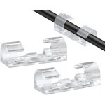Lot de 48 clips auto - adhsifs pour gestion des cbles, organisateurs de cbles pour tv, pc, ordinateur ...