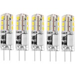 Lot de 5 ampoules led g4 12 v blanc lumi�re du jour 6000 k 1, 24 w ac / dc 12 v remplacement halog�ne ...