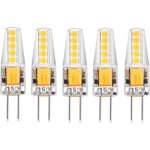 Lot de 5 ampoules led g4 blanc naturel 2700k ac / dc 12v 3w 200lm remplacement g4 20w halog�ne pas de ...