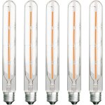Lot de 5 ampoules long tube, filament led edison, 4w, �quivalent incandescence 40w, culot e27, blanc ...