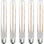 Lot de 5 ampoules long tube, filament led edison, 4w, �quivalent incandescence 40w, culot e27, blanc ...