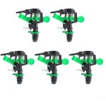 Lot de 5 arroseurs � percussion avec buses, arroseurs r�glables de 0 � pour 360 degr�s pour cour, pelouse ...