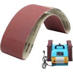 Lot de 5 bandes abrasives 100 mm x 915 mm ponceuse puissante en oxyde d'aluminium pour le travail du ...