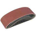 Lot 5 bandes abrasives assorties 75 mm x 533 mm pour ponceuses
