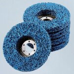 Lot de 5 bleu disques de d�capant de peinture de 115 mm pour meuleuse d'angle, nettoyer et enlever le ...