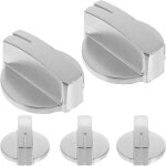 Lot de 5 boutons de commande de cuisinière à gaz en acier inoxydable Lot de 5 boutons de commande de cuisinière à gaz en acier inoxydable