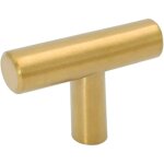 Lot de 5 boutons de meuble dor�s en laiton bross� pour tiroir 2 pouces quincaillerie de commode dor�e ...