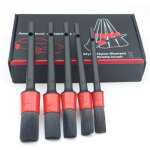 Lot de 5 brosses de nettoyage de voiture en poils de sanglier doux pour int�rieur ou ext�rieur, roues, ...