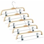 Lot de 5 cintres à pantalons en bois Lot de 5 cintres à pantalons en bois